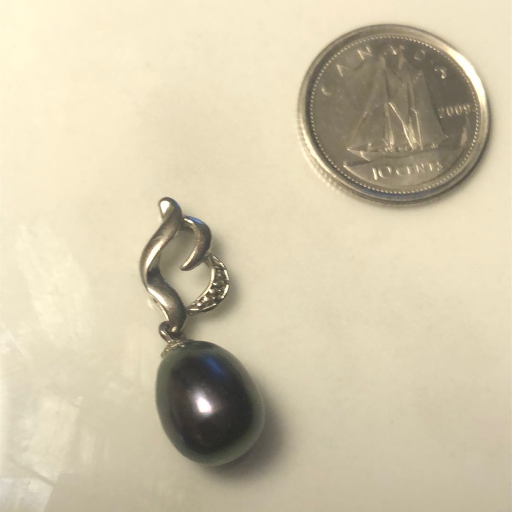 Purple Pearl sterling‎ silver pendant - Picture 2 of 4